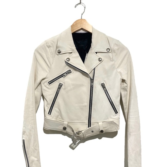 Kendall & Kylie Neiman Marcus Jackets & Blazers - Neiman Marcus Kendall + Kylie White Leather Jacket